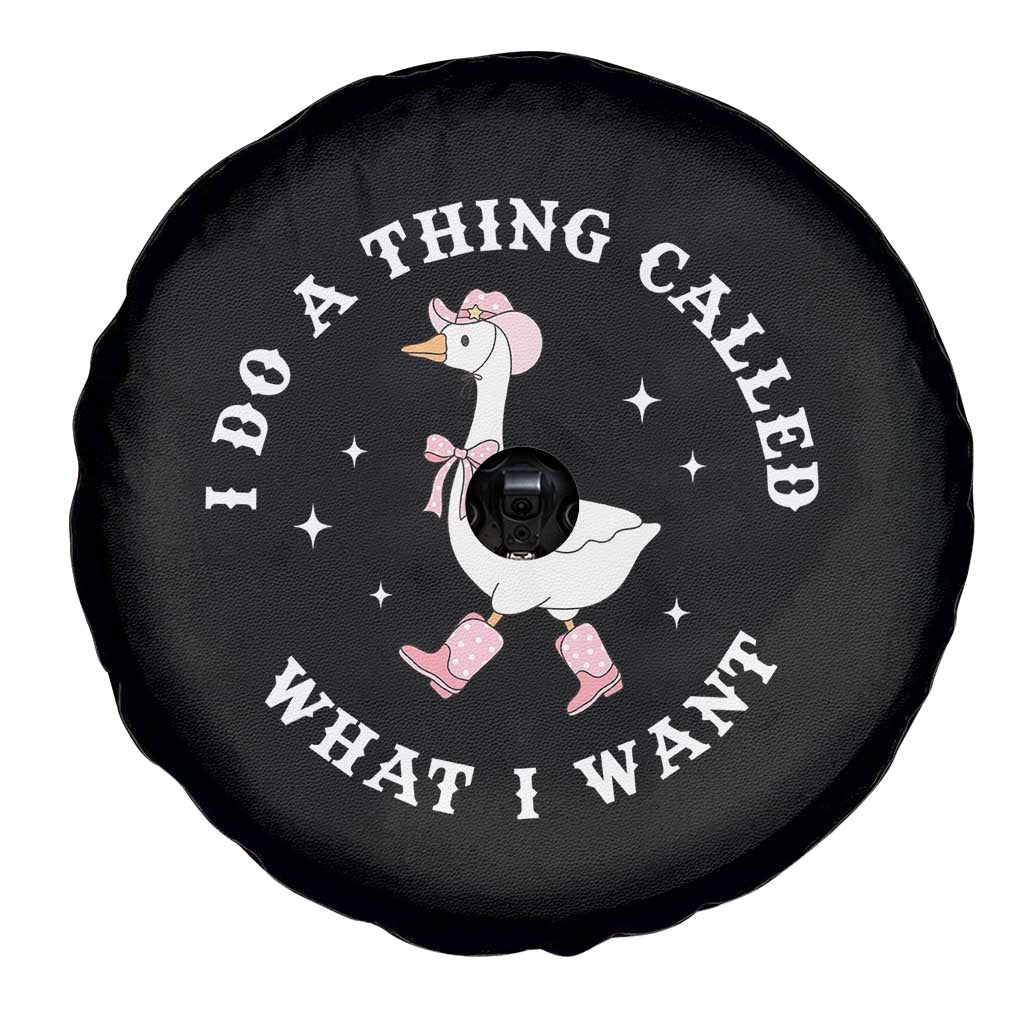 Western Cowgirl Silly Goose Meme Spare Tire Cover I Do A Thing Called What I Want TS14 Print Your Wear
