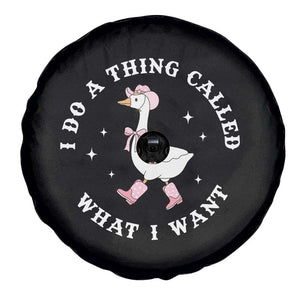 Western Cowgirl Silly Goose Meme Spare Tire Cover I Do A Thing Called What I Want TS14 Print Your Wear