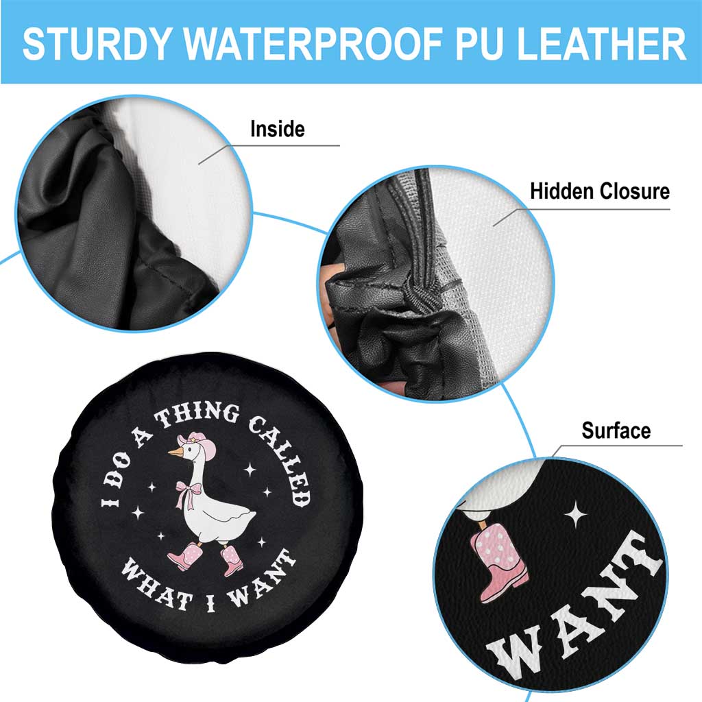 Western Cowgirl Silly Goose Meme Spare Tire Cover I Do A Thing Called What I Want TS14 Print Your Wear