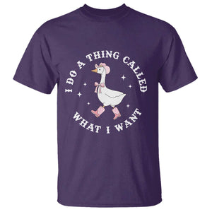 Western Cowgirl Silly Goose Meme T Shirt I Do A Thing Called What I Want TS14 Purple Print Your Wear