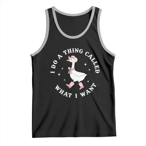 Western Cowgirl Silly Goose Meme Tank Top I Do A Thing Called What I Want TS14 Black Athletic Heather Print Your Wear