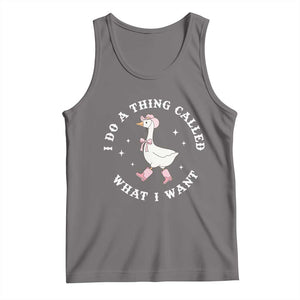 Western Cowgirl Silly Goose Meme Tank Top I Do A Thing Called What I Want TS14 Deep Heather Print Your Wear