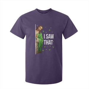 Christian Jesus St Patricks Day Meme T Shirt For Kid I Saw That TS14 Purple Print Your Wear