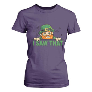 I Saw That T Shirt For Women Funny Leprechaun St Patricks Day Meme TS14 Purple Print Your Wear