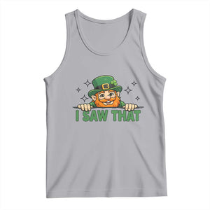 I Saw That Tank Top Funny Leprechaun St Patricks Day Meme TS14 Athletic Heather Print Your Wear