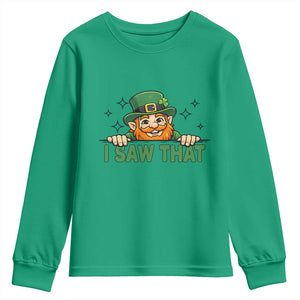 I Saw That Youth Sweatshirt Funny Leprechaun St Patricks Day Meme TS14 Irish Green Print Your Wear