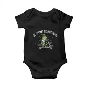 Funny Frog St Patricks Day Meme Baby Onesie Off To Start The Shenanigans TS14 Black Print Your Wear