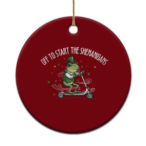 Funny Frog St Patricks Day Meme Ceramic Ornament Off To Start The Shenanigans TS14 1pc Red Print Your Wear
