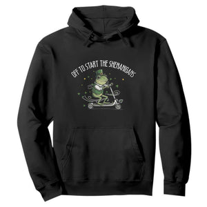 Funny Frog St Patricks Day Meme Hoodie Off To Start The Shenanigans TS14 Black Print Your Wear