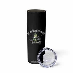 Funny Frog St Patricks Day Meme Skinny Tumbler Off To Start The Shenanigans TS14 Print Your Wear