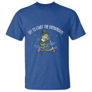 Funny Frog St Patricks Day Meme T Shirt Off To Start The Shenanigans TS14 Royal Blue Print Your Wear
