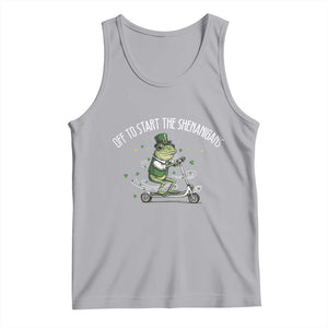 Funny Frog St Patricks Day Meme Tank Top Off To Start The Shenanigans TS14 Athletic Heather Print Your Wear