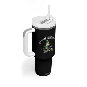 Funny Frog St Patricks Day Meme Tumbler With Handle Off To Start The Shenanigans TS14 Print Your Wear