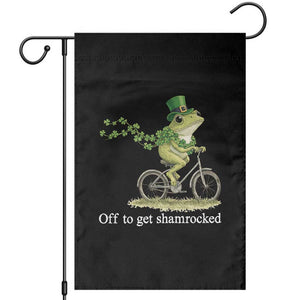 Funny Frog St Patricks Day Meme Garden Flag Off To Get Shamrocked TS14 Black Print Your Wear