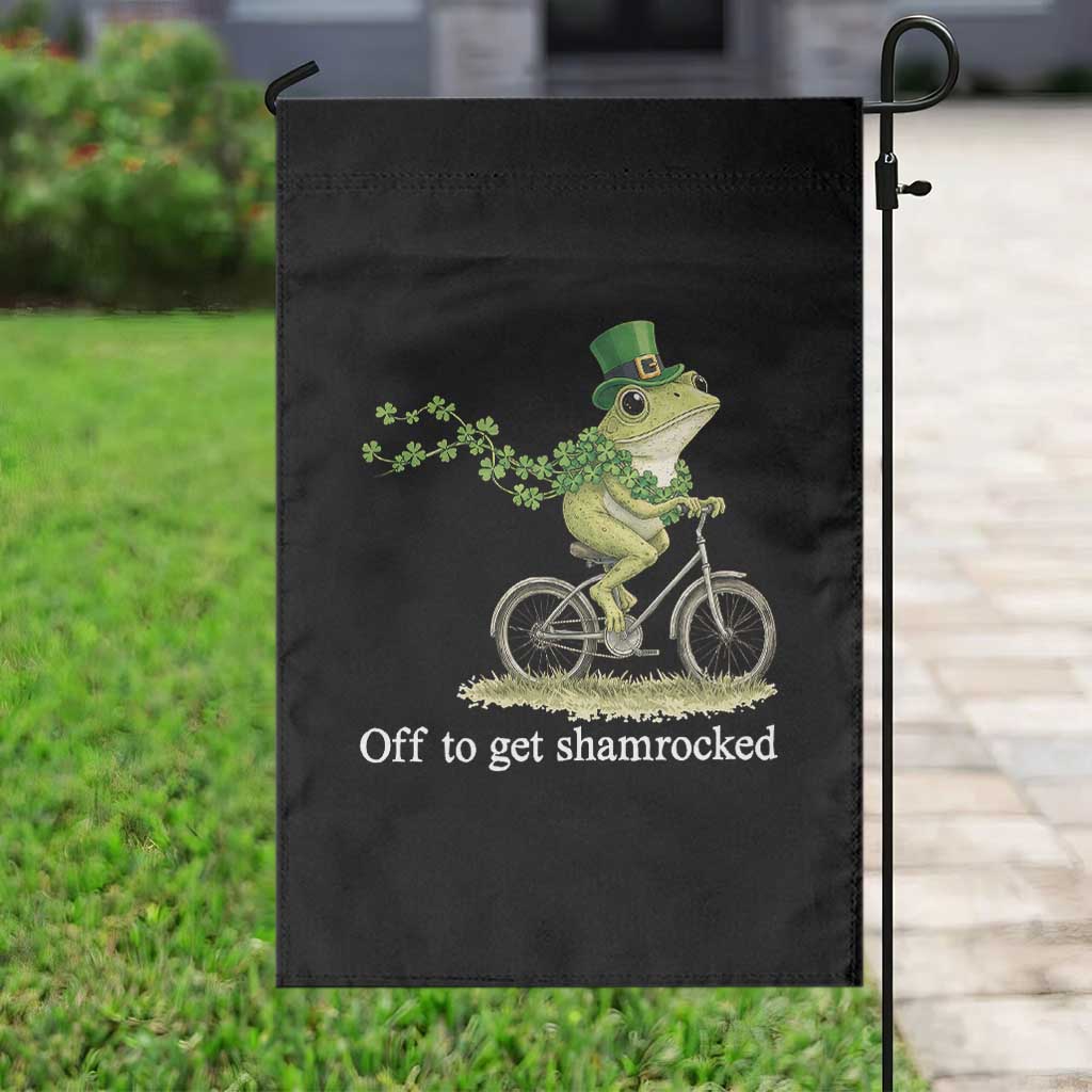 Funny Frog St Patricks Day Meme Garden Flag Off To Get Shamrocked TS14 Print Your Wear
