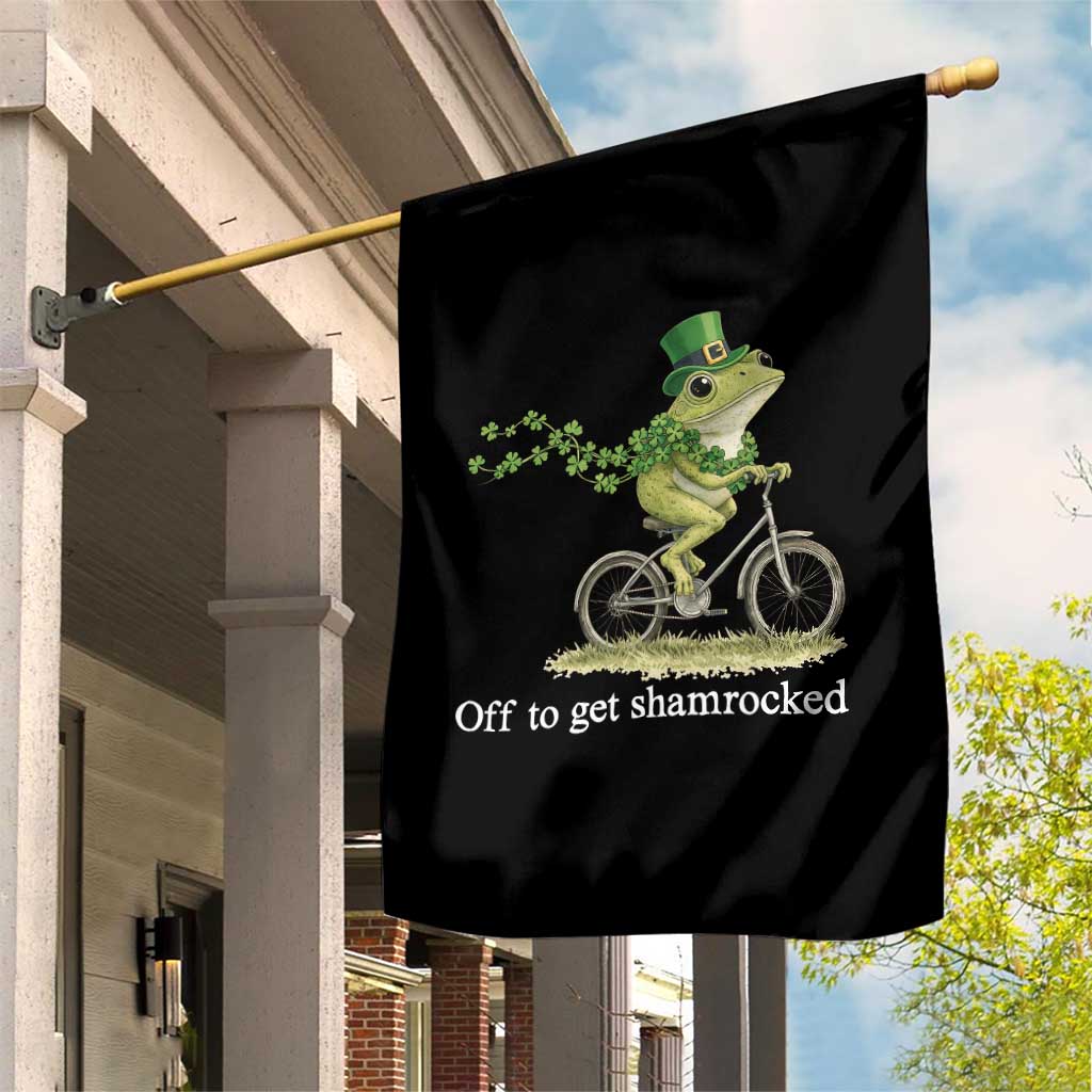 Funny Frog St Patricks Day Meme Garden Flag Off To Get Shamrocked TS14 Print Your Wear