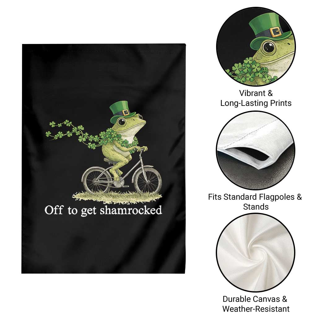 Funny Frog St Patricks Day Meme Garden Flag Off To Get Shamrocked TS14 Print Your Wear
