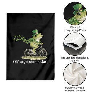 Funny Frog St Patricks Day Meme Garden Flag Off To Get Shamrocked TS14 Print Your Wear