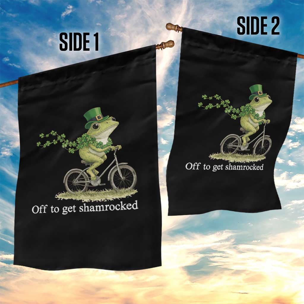 Funny Frog St Patricks Day Meme Garden Flag Off To Get Shamrocked TS14 Print Your Wear