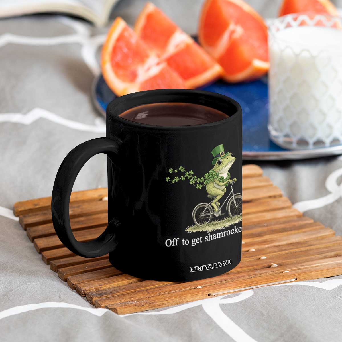 Funny Frog St Patricks Day Meme Coffee Mug Off To Get Shamrocked TS14 Print Your Wear