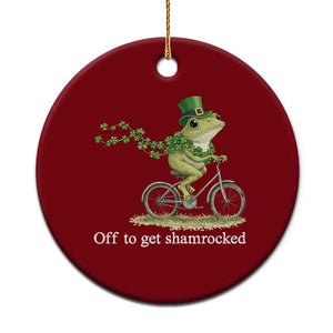 Funny Frog St Patricks Day Meme Ceramic Ornament Off To Get Shamrocked TS14 1pc Red Print Your Wear