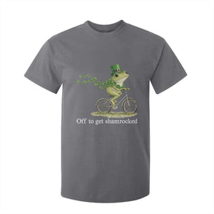Funny Frog St Patricks Day Meme T Shirt For Kid Off To Get Shamrocked TS14 Charcoal Print Your Wear