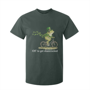 Funny Frog St Patricks Day Meme T Shirt For Kid Off To Get Shamrocked TS14 Dark Forest Green Print Your Wear