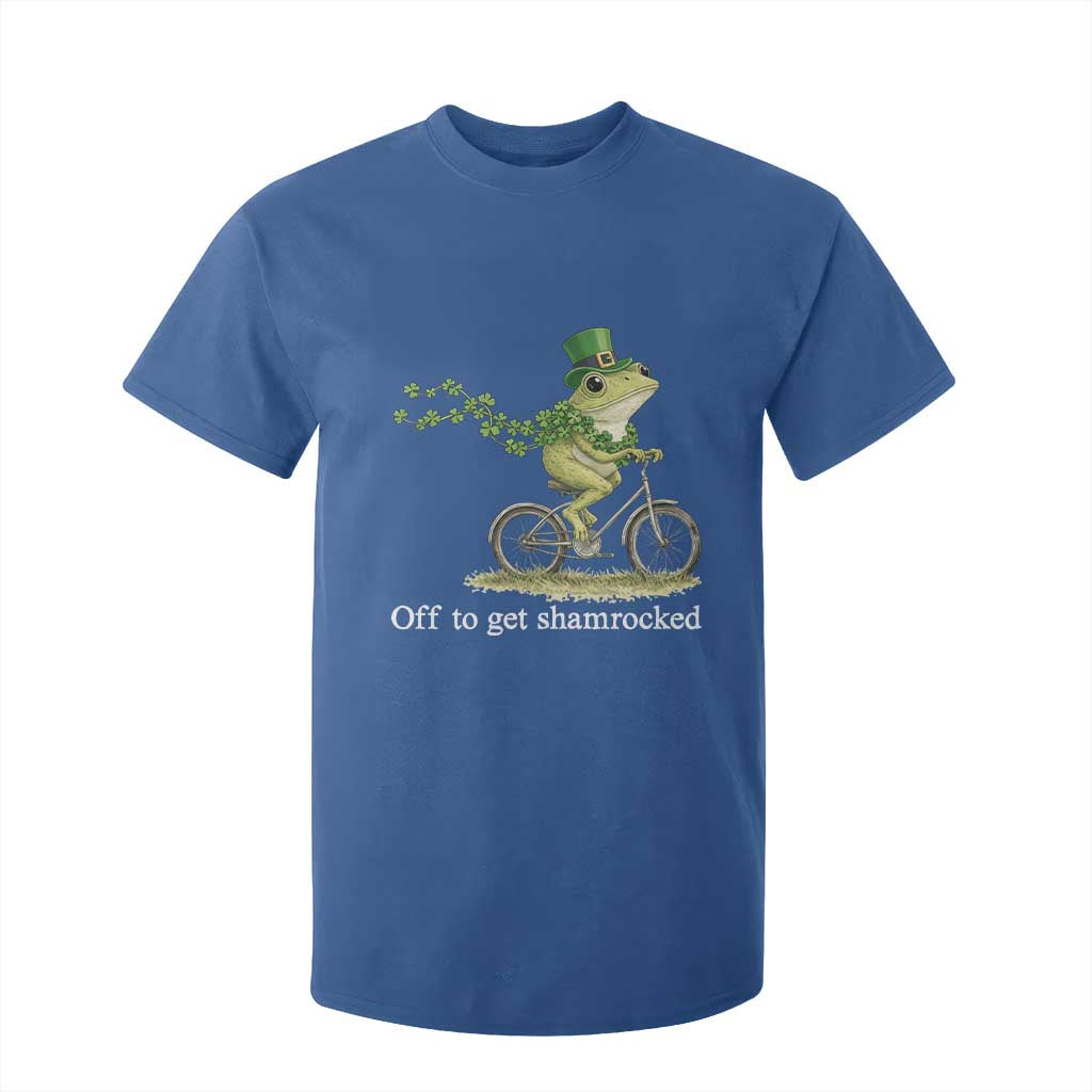 Funny Frog St Patricks Day Meme T Shirt For Kid Off To Get Shamrocked TS14 Royal Blue Print Your Wear