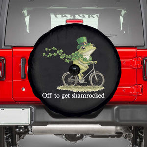 Funny Frog St Patricks Day Meme Spare Tire Cover Off To Get Shamrocked TS14 Black Print Your Wear