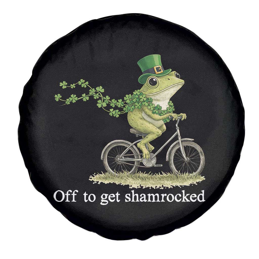Funny Frog St Patricks Day Meme Spare Tire Cover Off To Get Shamrocked TS14 Print Your Wear