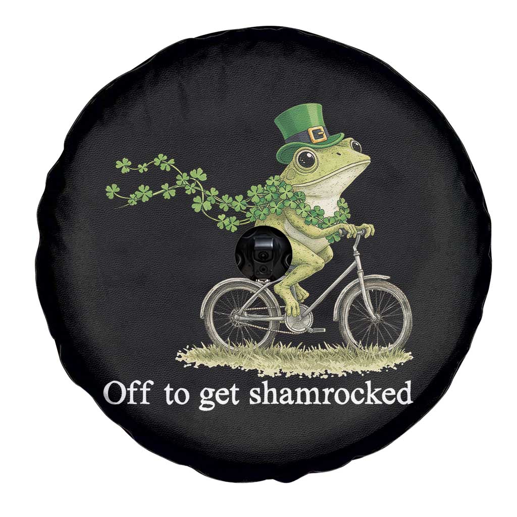 Funny Frog St Patricks Day Meme Spare Tire Cover Off To Get Shamrocked TS14 Print Your Wear