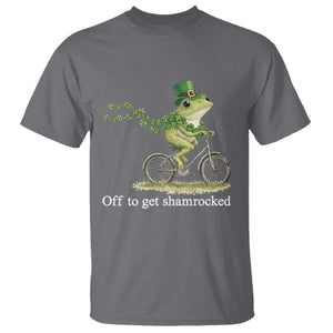 Funny Frog St Patricks Day Meme T Shirt Off To Get Shamrocked TS14 Charcoal Print Your Wear
