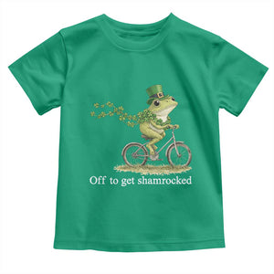 Funny Frog St Patricks Day Meme Toddler T Shirt Off To Get Shamrocked TS14 Irish Green Print Your Wear