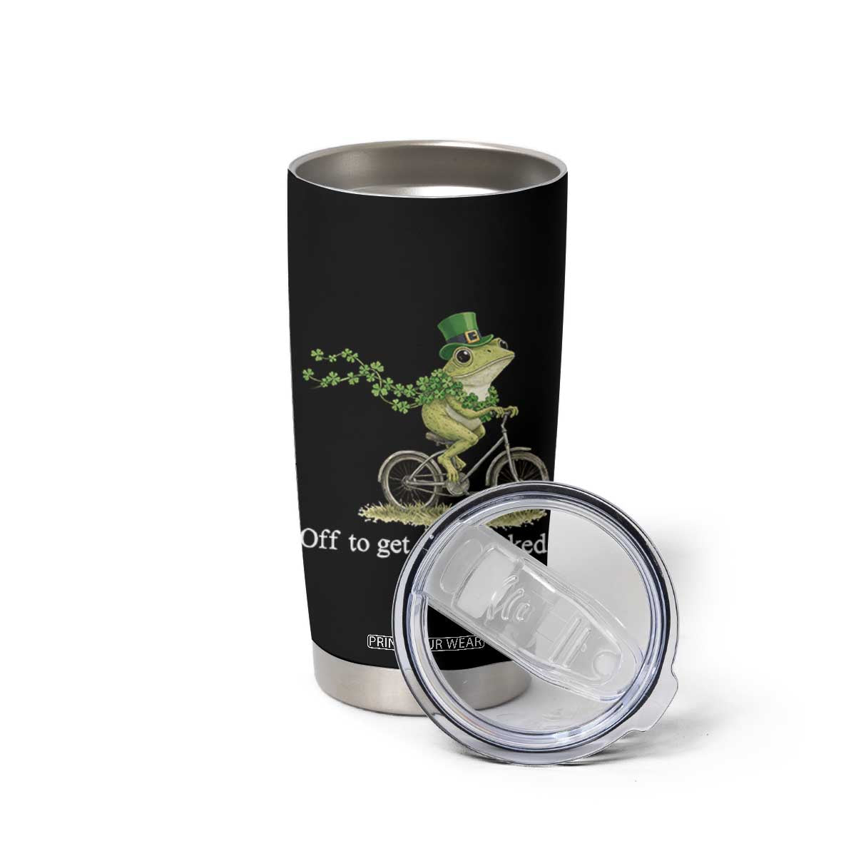 Funny Frog St Patricks Day Meme Tumbler Cup Off To Get Shamrocked TS14 Print Your Wear