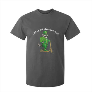 Funny Raccoon St Patricks Day Meme T Shirt For Kid Off To Get Shamrocked TS14 Dark Heather Print Your Wear
