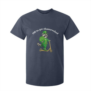 Funny Raccoon St Patricks Day Meme T Shirt For Kid Off To Get Shamrocked TS14 Navy Print Your Wear
