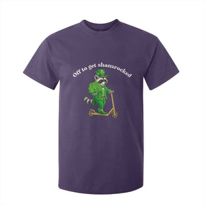 Funny Raccoon St Patricks Day Meme T Shirt For Kid Off To Get Shamrocked TS14 Purple Print Your Wear