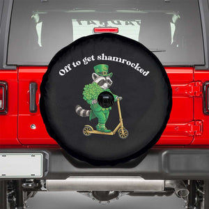 Funny Raccoon St Patricks Day Meme Spare Tire Cover Off To Get Shamrocked TS14 Black Print Your Wear