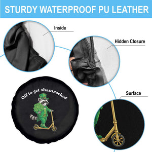 Funny Raccoon St Patricks Day Meme Spare Tire Cover Off To Get Shamrocked TS14 Print Your Wear