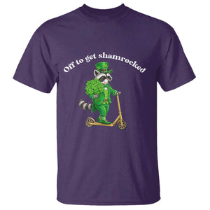 Funny Raccoon St Patricks Day Meme T Shirt Off To Get Shamrocked TS14 Purple Print Your Wear