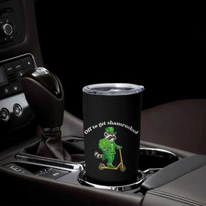 Funny Raccoon St Patricks Day Meme Tumbler Cup Off To Get Shamrocked TS14 Print Your Wear