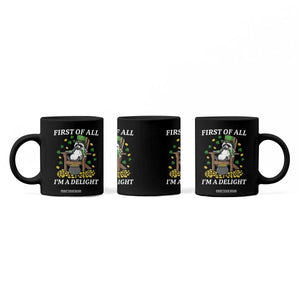 Funny St Patricks Day Raccoon Drinking Beer Coffee Mug First Of All I Am Delight TS14 Print Your Wear