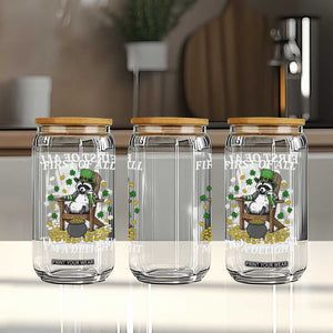 Funny St Patricks Day Raccoon Drinking Beer Glass Can First Of All I Am Delight TS14 Print Your Wear