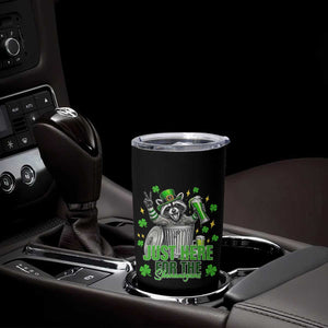 Funny Raccoon Drinking Beer St Patricks Day Tumbler Cup Just Here For The Shenanigans TS14 Print Your Wear