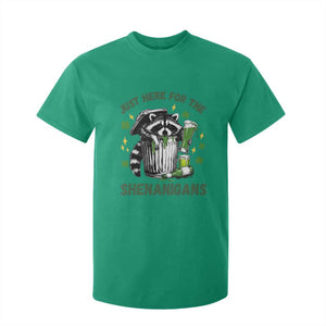 Funny Raccoon St Patricks Day Meme T Shirt For Kid - Trash Panda Just Here For The Shenanigans TS14 Irish Green Print Your Wear