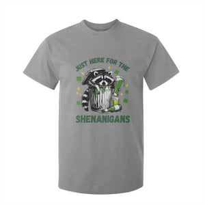 Funny Raccoon St Patricks Day Meme T Shirt For Kid - Trash Panda Just Here For The Shenanigans TS14 Sport Gray Print Your Wear