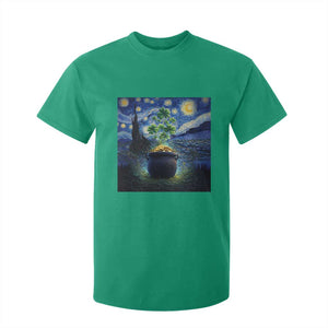 St Patricks Day Starry Night Shamrock Van Gogh Art T Shirt For Kid TS14 Irish Green Print Your Wear