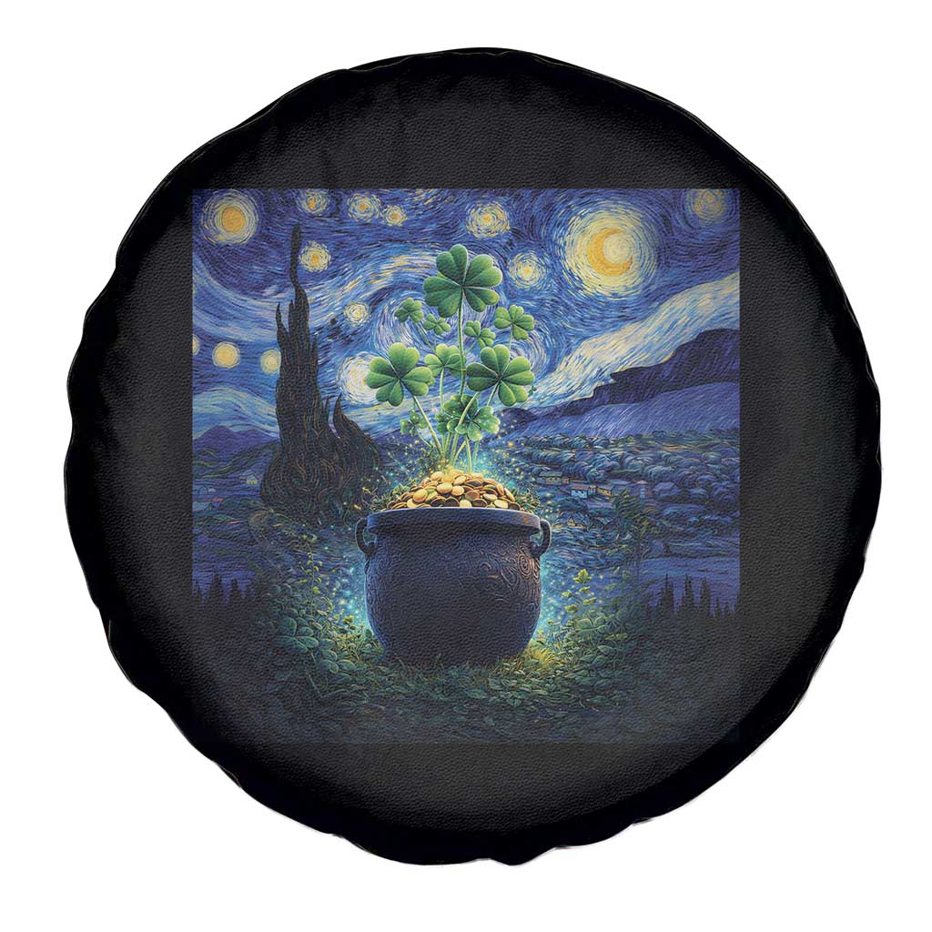 St Patricks Day Starry Night Shamrock Van Gogh Art Spare Tire Cover TS14 Print Your Wear