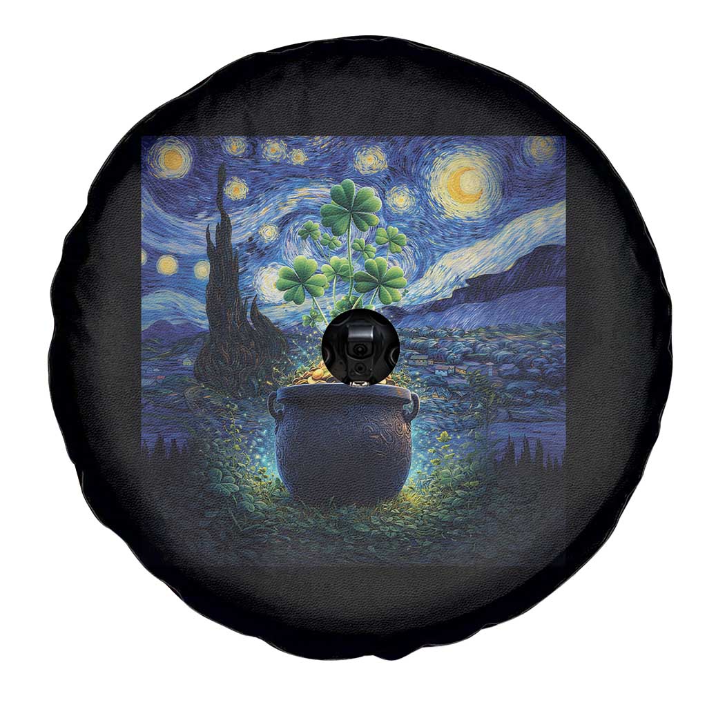 St Patricks Day Starry Night Shamrock Van Gogh Art Spare Tire Cover TS14 Print Your Wear