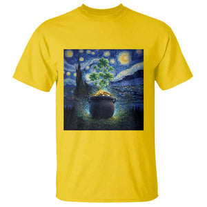 St Patricks Day Starry Night Shamrock Van Gogh Art T Shirt TS14 Daisy Print Your Wear